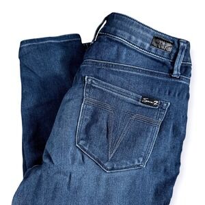 Seven7 Womens Skinny Jeans Dark Wash High Rise Blue Denim Size 6